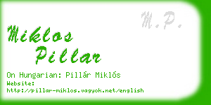 miklos pillar business card