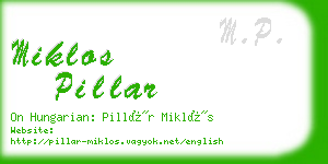 miklos pillar business card